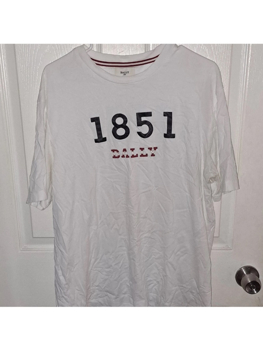 BALLY Switzerland 1851 Graphic Logo T-Shirt - Organic Cotton White XXL